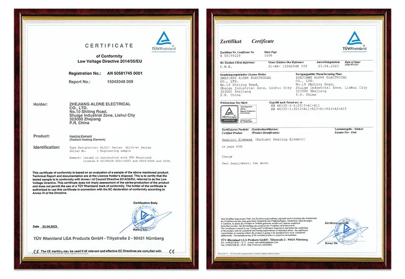 radiant heating element radiant heating element